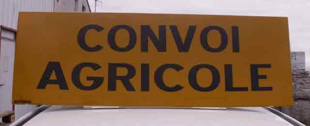 Panneau de sécurité Convoi Agricole